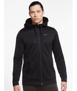 NWT men&#39;s large nike therma-fit full zip training hoodie/top black CU623... - $86.19 CAD