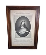 Ancienne Lithographie &quot;Le Divin Cœur de Jésus&quot; - Christianisme, Religion... - $144.98 CAD
