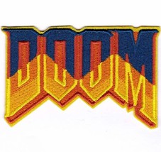 Doom Classic Retro PC Game Logo Embroidered Iron backing Patch 2.5x3.5 inch - £6.25 GBP