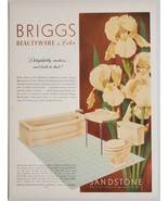 1953 Print Ad Briggs Beautyware Sandstone Bathroom Plumbing Fixtures Det... - £17.64 GBP