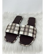 Tory Burch Women&#39;s Double T Sport Slide Sandals Brown Cream Size 11 M - $135.32 CAD