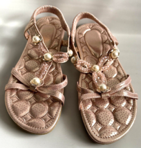 Alicegana Women Size 12 M Lt. Pink Sandals Shoes Comfort Walking Non Sli... - $21.46