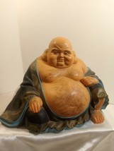 Vintage Ceramic Sitting Content Buddha Statue Figurine - £47.59 GBP