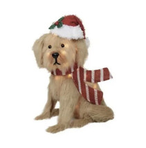 Christmas Golden Lab 24” Lighted LED Fluffy Plush Dog Puppy Holiday Time Decor - £63.92 GBP