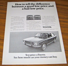 1972 Print Ad Toyota Corolla 1200 2-Door Car - £11.78 GBP