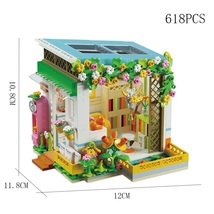 City Street View Flower Room Micro Model Building Blocks Girls DIY 34  - $22.99