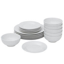 18-Piece Dinnerware Set Porcelain Kitchen Dinner Plates Bowls Mugs Dishe... - $67.06