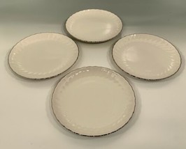 4 Syracuse WEDDING RING Bread Plate (s) LOT Platinum Trim Silhouette White - £18.75 GBP