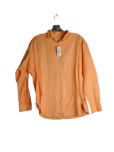 Loft Eyelet Blouse Long Sleeve Light Orange Button Front Women Size Small - £9.34 GBP