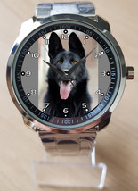 Black German Shepherd Unique Unisex Beautiful Wrist Watch Sporty - $35.00