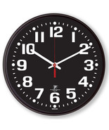 Chicago Lighthouse 12.75&quot; Low Vision Quartz Wall Clock Black Face White ... - $51.54 CAD
