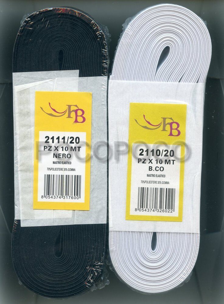 GALLON ELASTIC TAPE WITH LOOPS H20mm BRANCACCIO BROTHERS ART. 2111/20-
s... - $1.49+