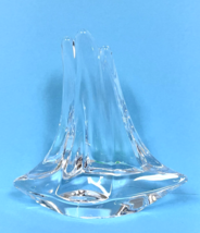 Daum France Signed Art Glass Crystal Nautical Sailboat Sculpture 4 1/4" ... - $94.05