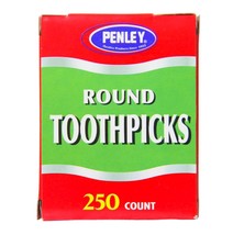 250 Penley rOund Wooden TOOTHPICKS Birch Natural WOOD No Additives kitch... - $630.29 MXN