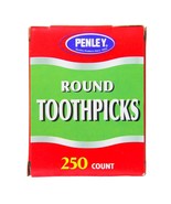 250 Penley rOund Wooden TOOTHPICKS Birch Natural WOOD No Additives kitch... - £23.88 GBP