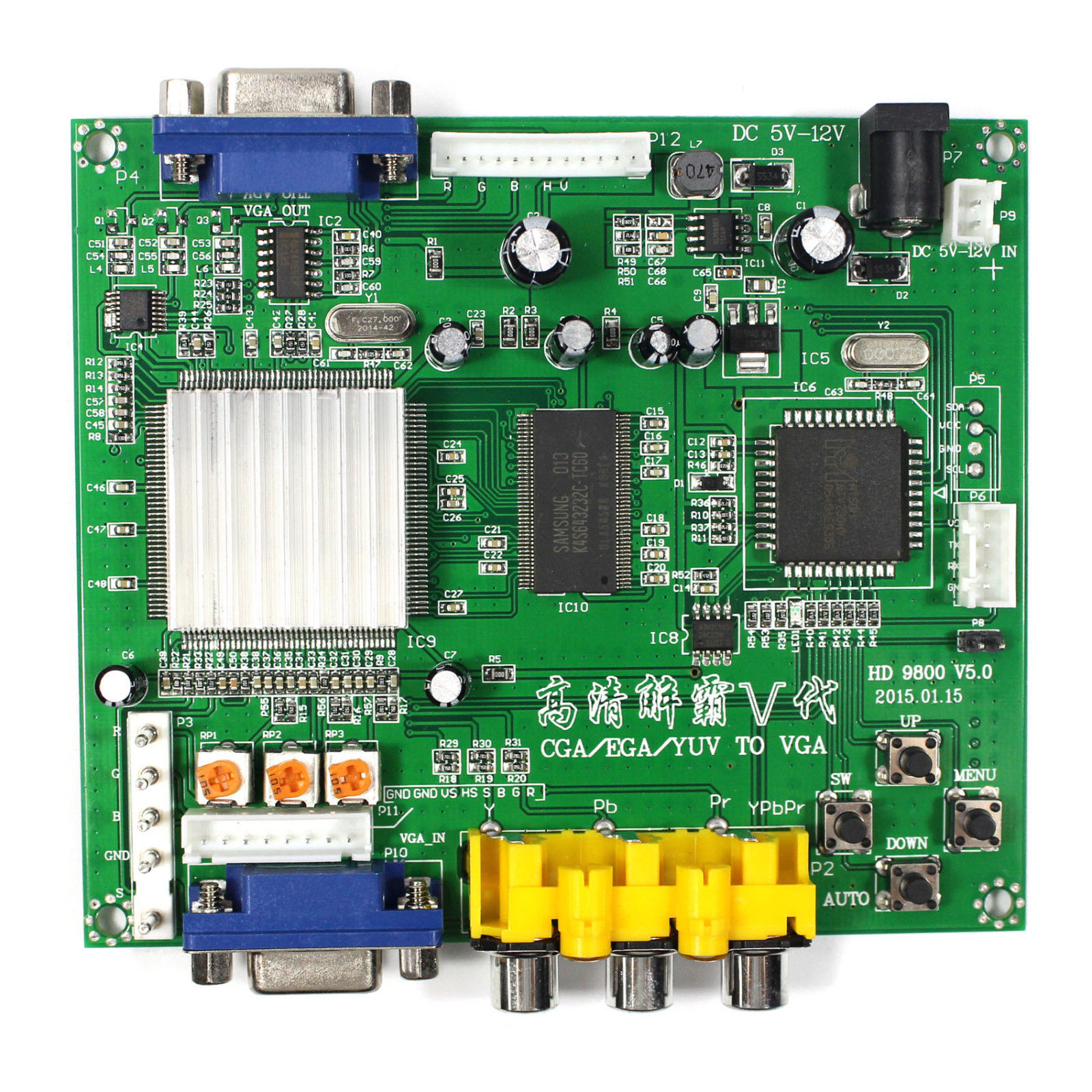 NEW Arcade Game RGB CGA EGA YUV to VGA HD Video Converter Board HD9800 G... - $35.00