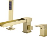Deck Mount 3-Holes Single-Handle Faucet In Brushed Gold, 03111Bg, Taplong - $232.97