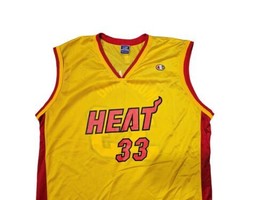 Vintage RARE Alonzo Mourning  Champion Miami Heat Gold jersey size 48 XL  - £66.88 GBP