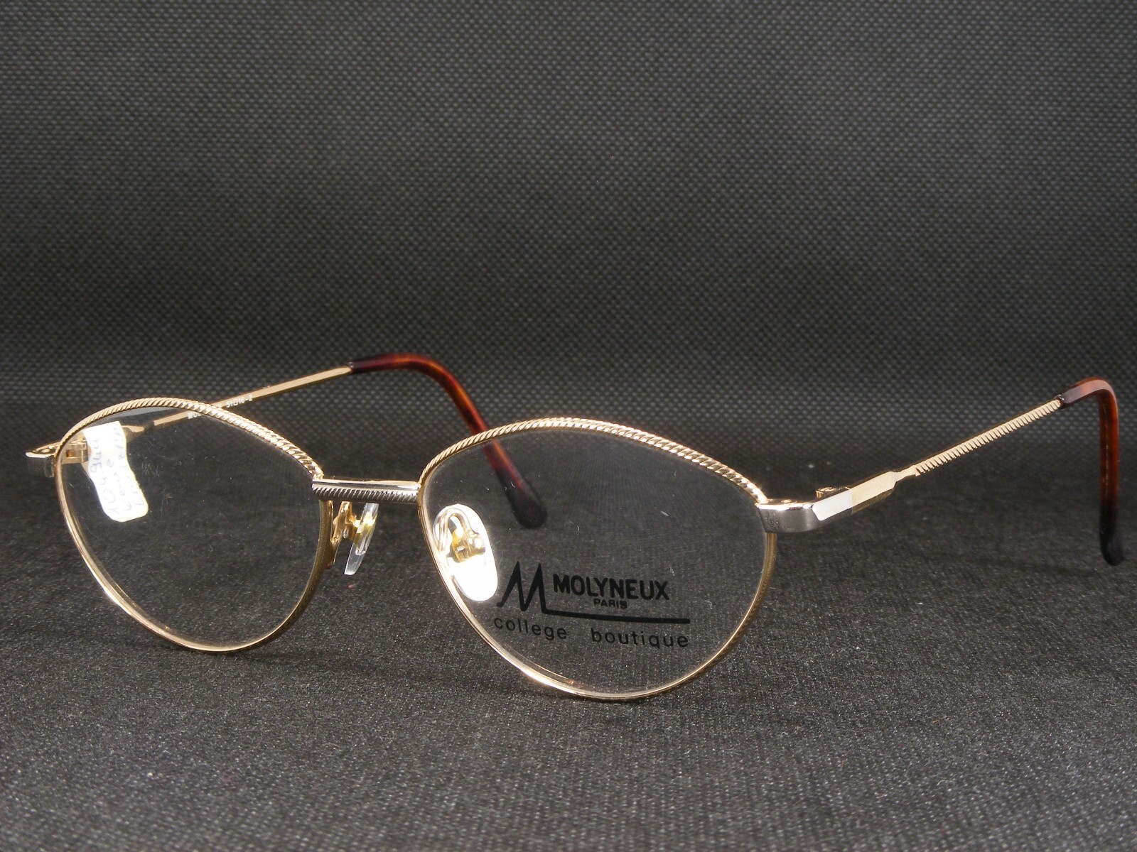Monture De Lunettes Unique RARE En Or/Argent MOLYNEUX College Boutique 5... - $76.23