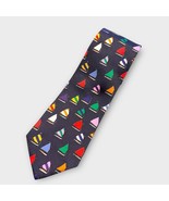 ALYNN NECKWEAR Rainbow Fleet Navy Sailboat Nautical Patterned Silk Tie P... - $38.29 CAD