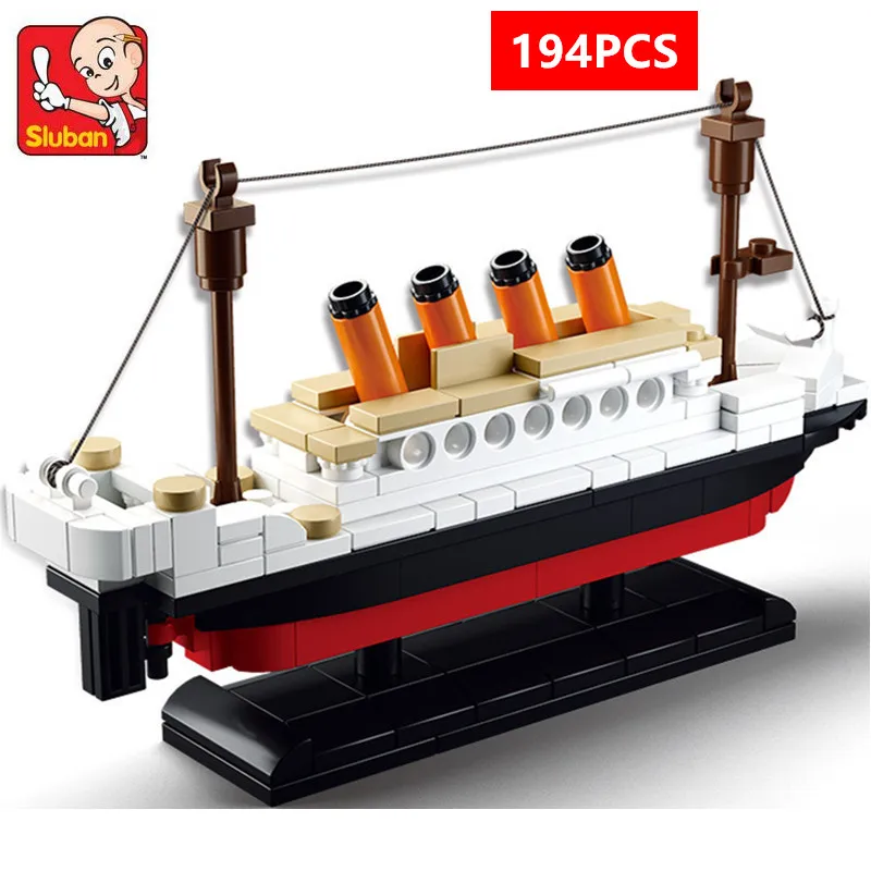 194PCS City RMS Titanic Ship Boat Model Building Blocks Sets DIY Creative Bricks - £10.77 GBP