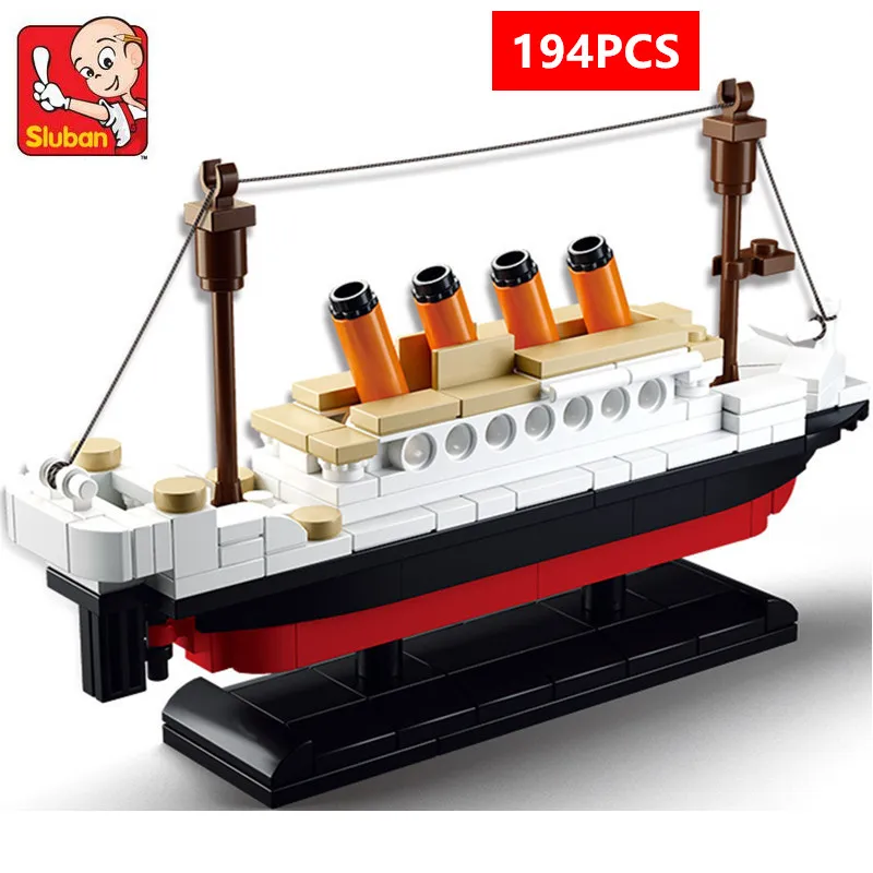 194PCS City RMS Titanic Ship Boat Model Building Blocks Sets DIY Creativ... - £10.74 GBP