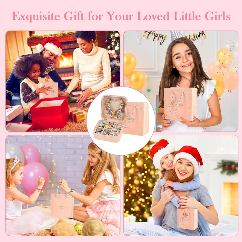 Charm Bracelet Making Kit for Girls Ages 3-12 | 165 Pcs Jewelry Making Kit Suppl Item image 7