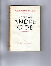 Roger Martin Du Gard Notes On Andre Gide 1953 First Edition Hardcover Dj Memoir - £17.77 GBP