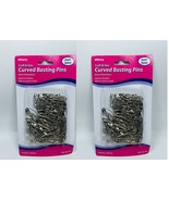 LOT OF 2 Allary Curved Basting Pins, 100 pins, Asstd Sizes - $150.39 MXN