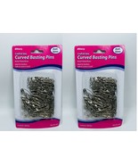 LOT OF 2 Allary Curved Basting Pins, 100 pins, Asstd Sizes - £6.24 GBP