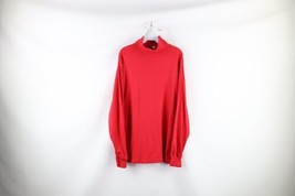 Vintage 90s Eddie Bauer Mens LT Faded Blank Long Sleeve Turtleneck T-Shirt USA - £31.61 GBP