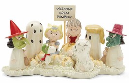 Lenox Peanuts Halloween Welcome Great Pumpkin Figurine Charlie Brown Snoopy NEW - £262.88 GBP