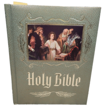 Holy Bible Catholic Heirloom Family Edition King James Red Letter Version Vtg - £16.50 GBP