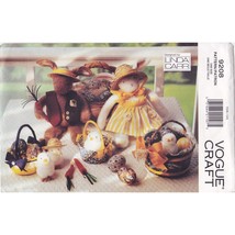 UNCUT Vintage Craft Sewing PATTERN Vogue 9208, Easter Bunnies with Baskets - $18.39