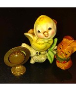 Antique figurines 1940s~ rabbit, bird, spinning Stone globe~unidentified... - $508.92 MXN