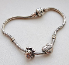 PANDORA ALE 925 STERLING SILVER HEART AND DOLPHINE BRACELET - $98.01