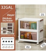 Foldable Oversized 2-Tier Plastic Storage Box for Home, Office &amp; Closet - $1,710.42 MXN