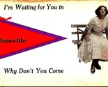Comic Pennant I&#39;m Waiting For You In Plumville Pennsylvania PA 1913 DB P... - $9.85