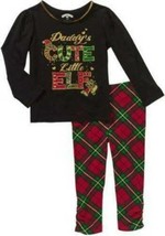 Girls Christmas Shirt &amp; Leggings 2 Pc DADDY&#39;S CUTE LITTLE ELF Healthtex-... - $15.84