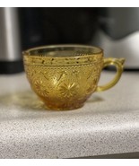 1 Vintage Brockway Glass American Concord Amber Teacup 8oz - $17.00