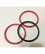 Vintage plastic bangle bracelets lot red black - $24.70