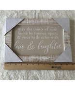 Wooden LOVE &amp; LAUGHTER wall sign - NEW! - €12,22 EUR