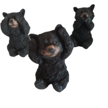 See Hear Speak No Evil Bear Figurines 3&quot; High Set Resin Statues New - £13.51 GBP