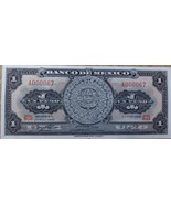 Crisp Uncirculated Mexico One Peso Calendario 1969 Serie Low Number A000067 - £99.87 GBP