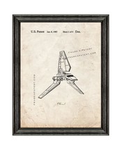 Star Wars Imperial Shuttle Patent Print Old Look with Black Wood Frame - £19.56 GBP+