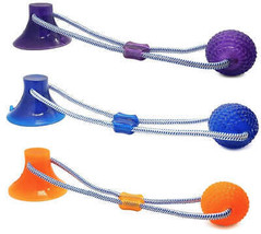 Interactive 2-in-1 Ball &amp; Rope Dog Toy with Super Strong Suction Cup for Mental - £11.55 GBP+