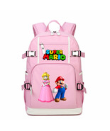 Super Mario Kid Backpack Schoolbag Bookbag Daypack Pink Large Bag C - £33.66 GBP