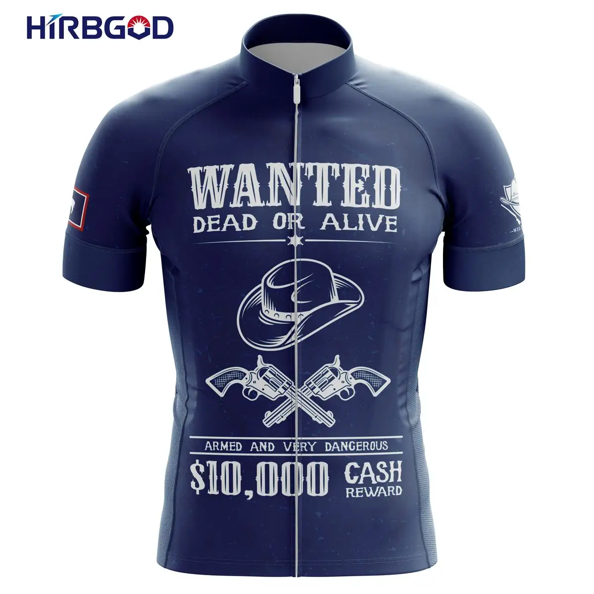 Sporting HIRBGOD 2021 New Men&#39;s Cycling  Cowboy Summer Short Sleeve Breathable B - £52.40 GBP