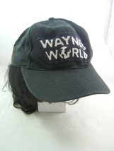 Vintage Wayne&#39;s World Hat Handmade Patch Costume Cap w/ Wig - £23.42 GBP