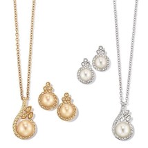 AVON &quot;OPALESCENT&quot; NECKLACE &amp; EARRING GIFT SET (GOLDTONE) &quot;RARE&quot; ~ NEW SE... - $19.64